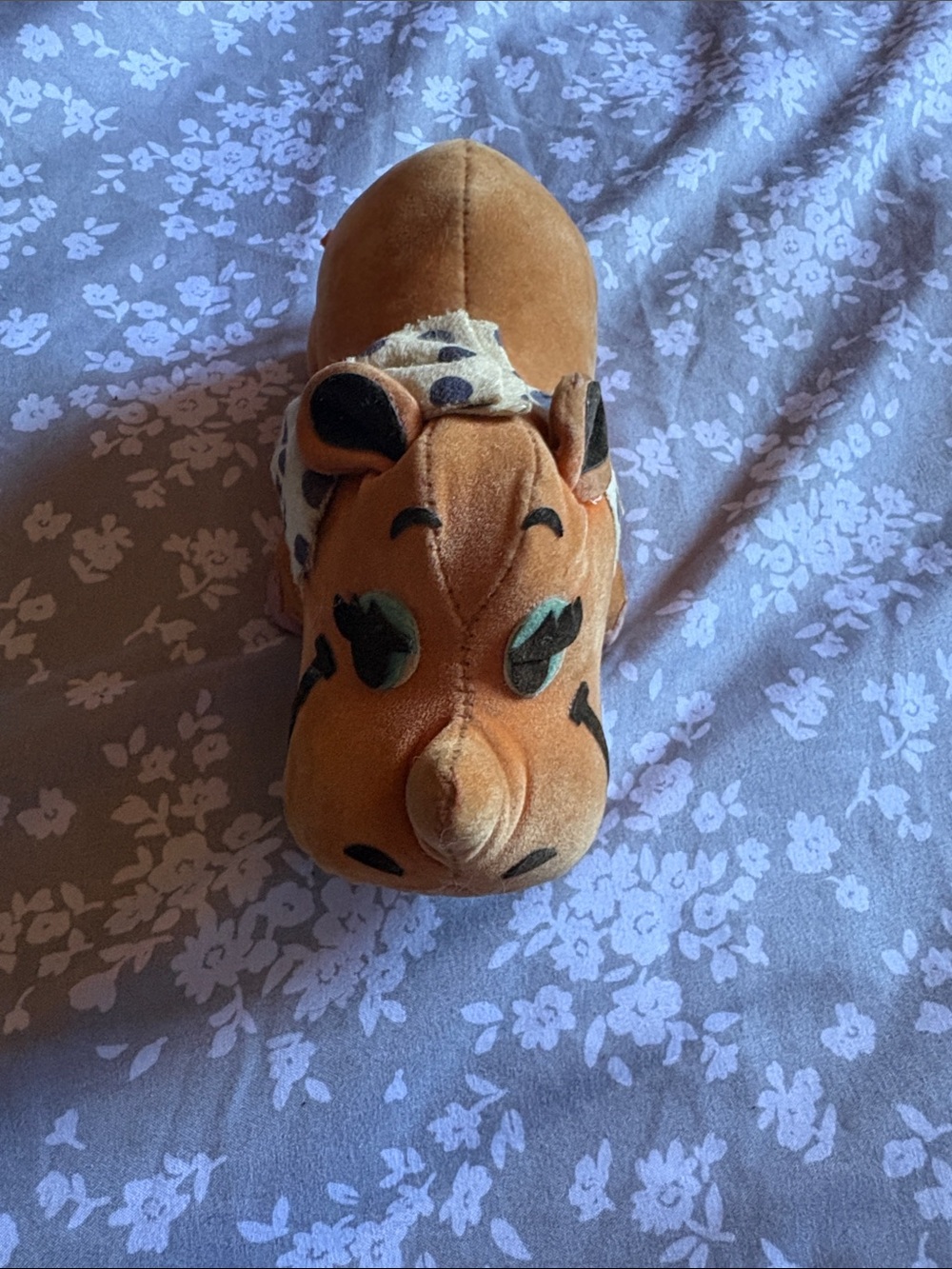 Brown Plush Hippo Stuffed Animal with Spot Accents